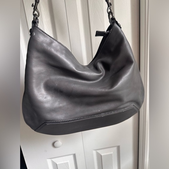 IACUCCI Leather Shoulder Bag Patchwork in Gray - Picture 5 of 13